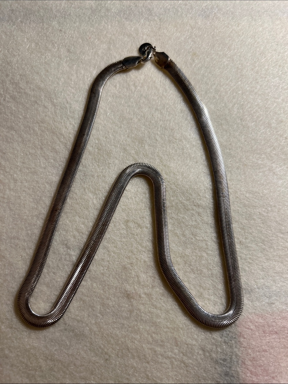 Vintage 925 Sterling Herringbone Necklace 20”